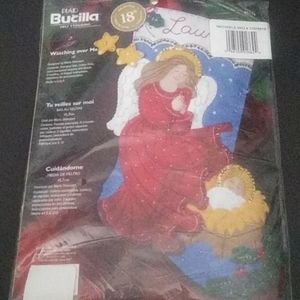 Bucilla Watching over me felt stocking Kit 18"